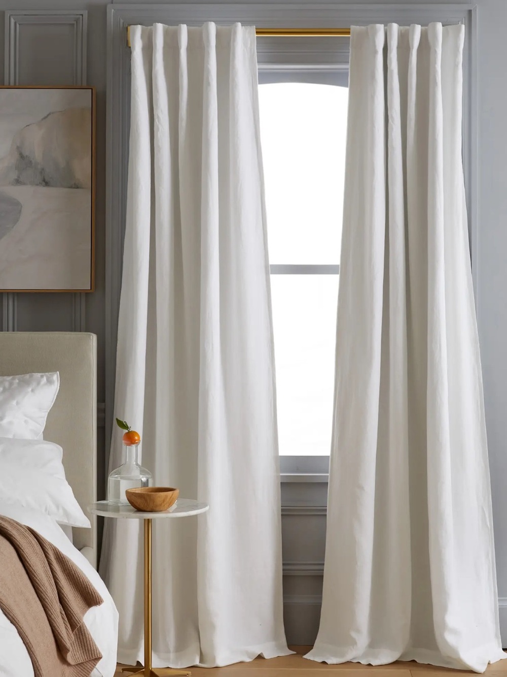 quince european linen room darkening curtains